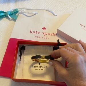 Kate Spade Gold Bracelet with Black Bow